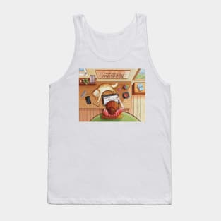 Artist and cat Tank Top